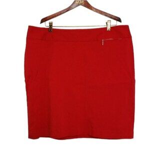 Lane Bryant Red Stretchy Short Pencil Skirt Size 20